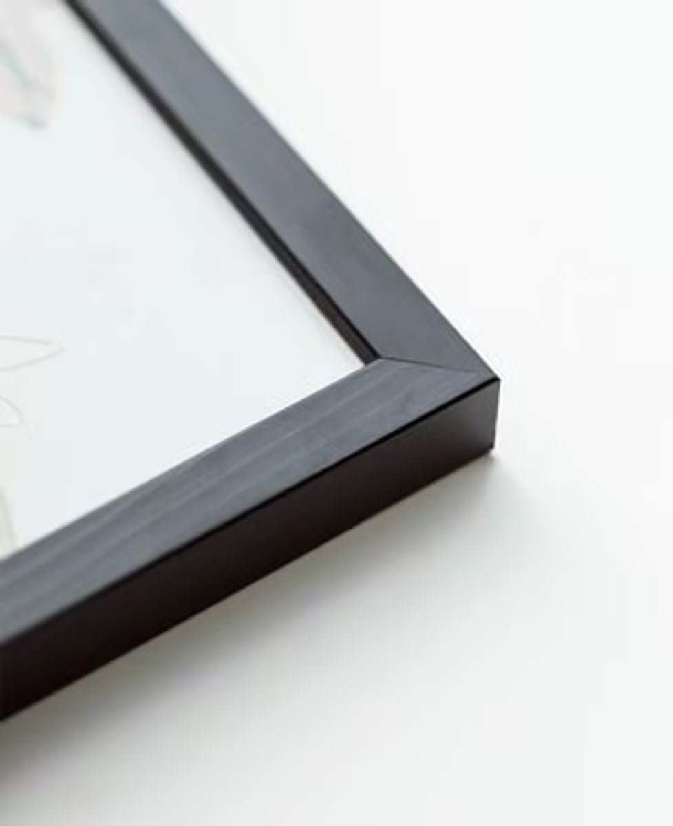 Cadre Noir en bois, Format Classique (A4)